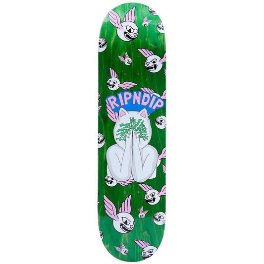 Rip N Dip Overthinking Skateboard Deck Green 8.25"