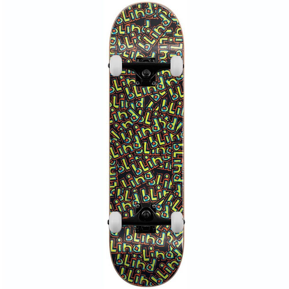 Blind OG Wallpaper Complete Skateboard Black 8"