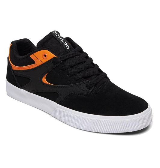 DC Shoe Co Kalis Vulc S Black Orange Skate Shoes