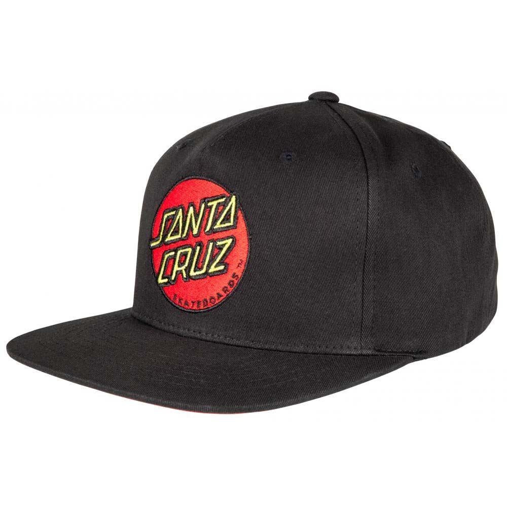 Santa Cruz Classic Dot Snapback Cap Black