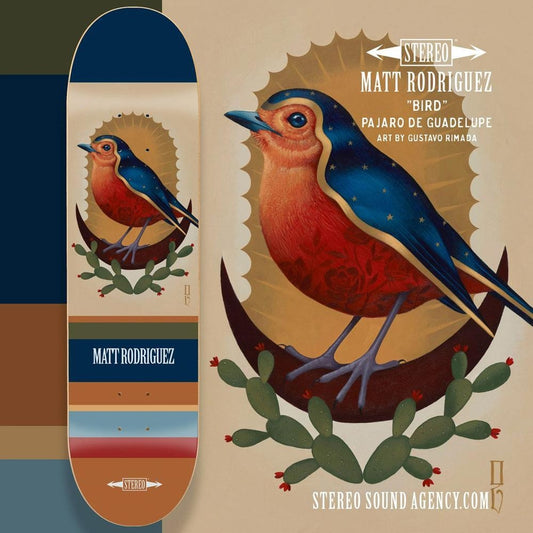 Stereo Matt Rodriguez Bird Skateboard Deck 8.25"