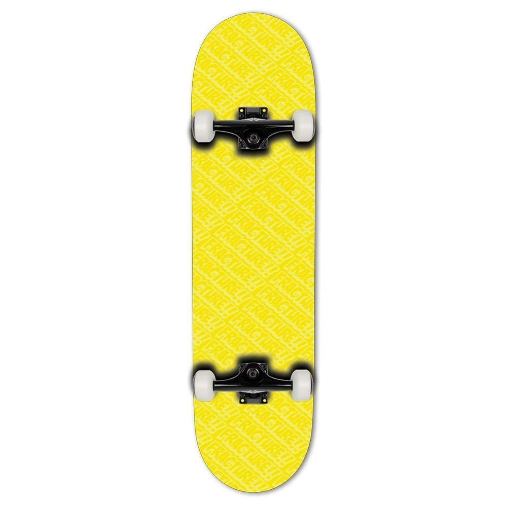 Fracture All Over Comic Factory Complete Skateboard Yellow 7.75"