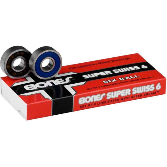 Bones Swiss Super Swiss 6 Ball Skateboard Bearings 608 8 MM
