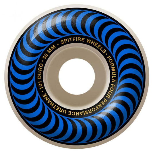Spitfire Formula Four Classics Skateboard Wheels 101DU White Blue 56mm