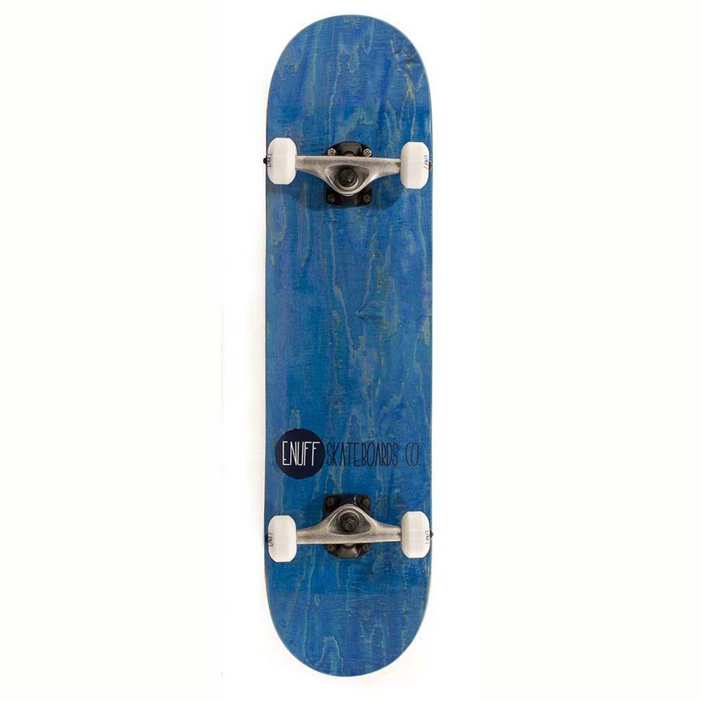 Enuff Logo Stain Factory Complete Skateboard Blue 8"