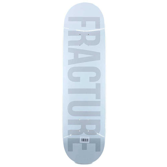 Fracture Skateboards Fade White Skateboard Deck 8.25"