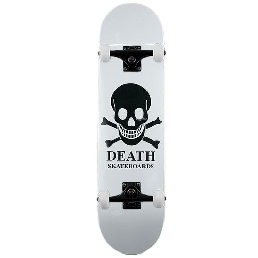 Death White Skull Complete Skateboard 8.25"