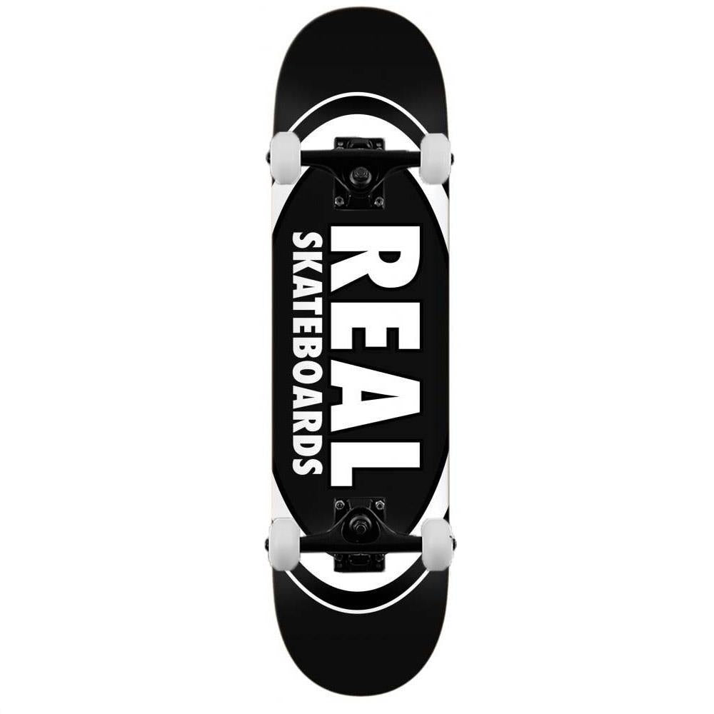 Real Team Classic Oval Complete Skateboard Black 8.25"