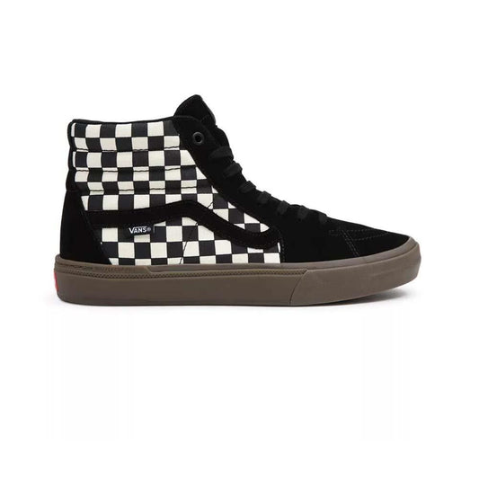 Vans BMX Sk8-Hi Checkerboard Black Dark Gum Skate Shoes