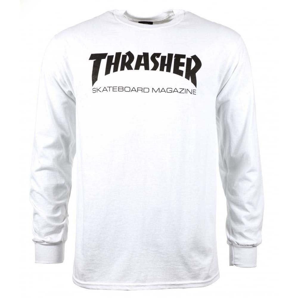 Thrasher Long Sleeve T Shirt Skate Mag White