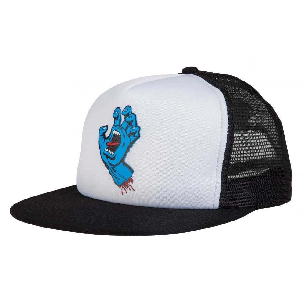 Santa Cruz Classic Hand Mesh Trucker Cap White Black