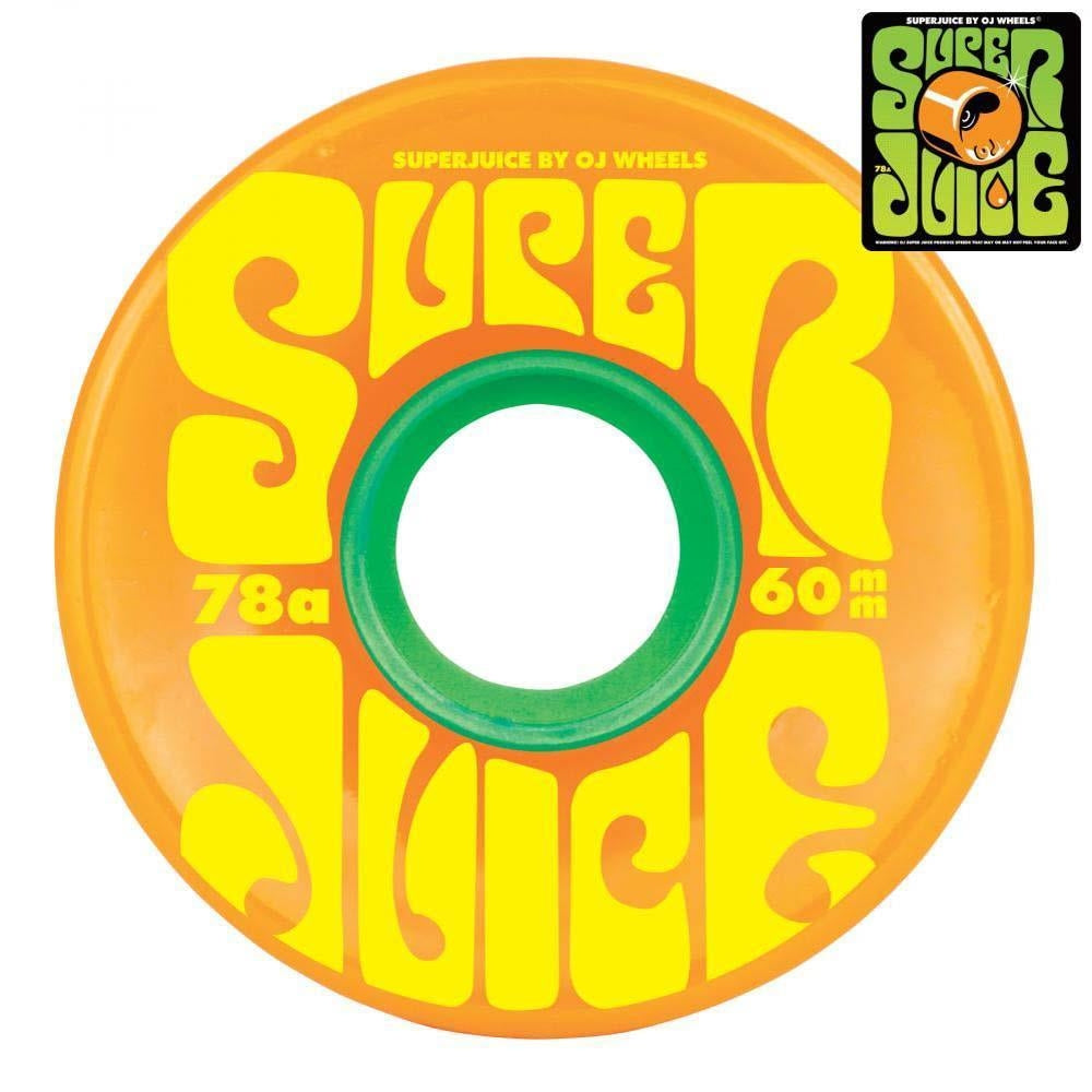 OJ Soft Skateboard Wheels Super Juice 78a Citrus 60mm