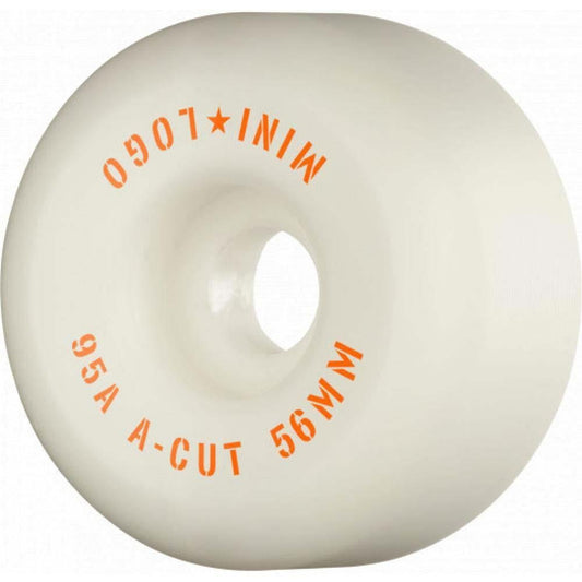 Mini Logo Wheels A-Cut 2 Hybrid Skateboard Wheels 95a White 56mm