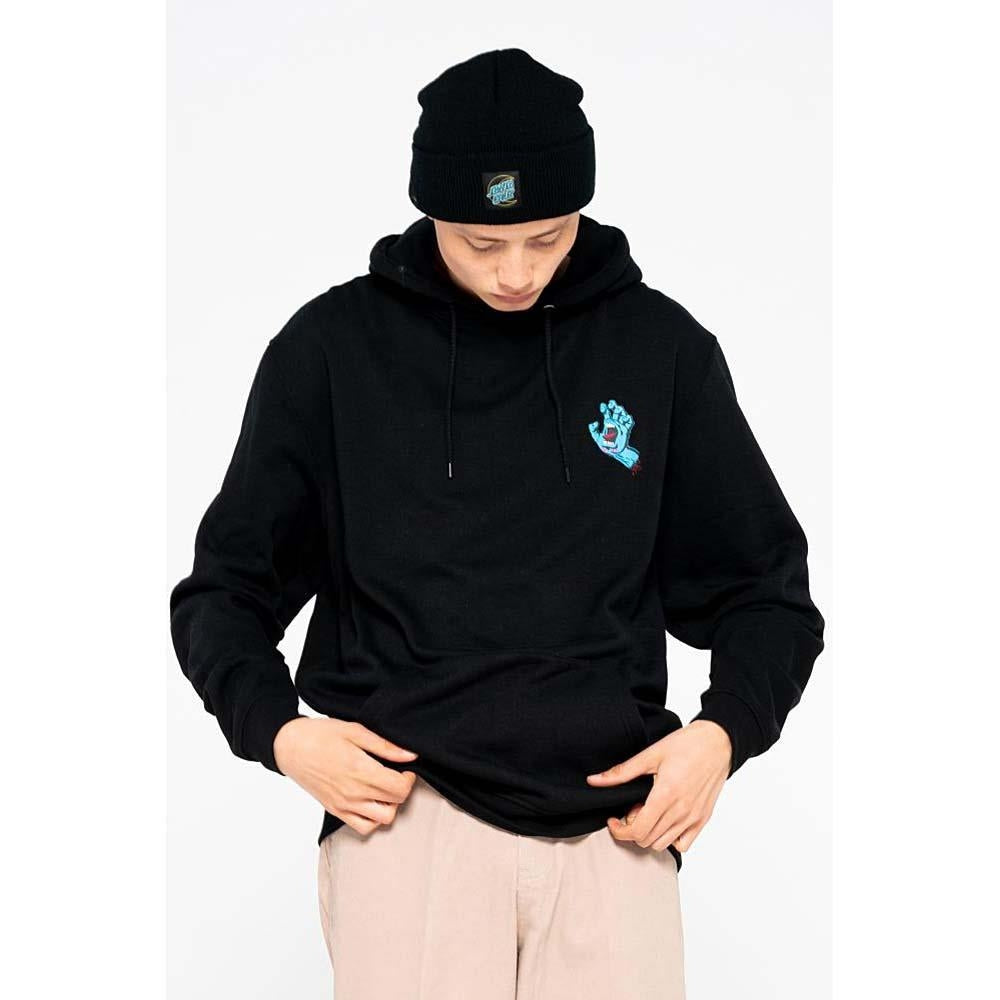 Santa Cruz Screaming Hand Chest Hooded Sweatshirt Black