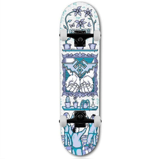 Fracture x Adswarm Complete Skateboard Blue 8.25"