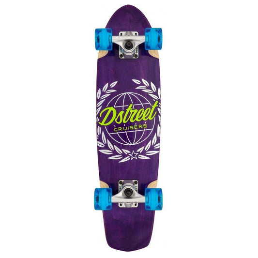 D Street Cruiser Atlas Factory Complete Skateboard Purple 28"