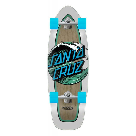 Santa Cruz Surf Skate Factory Complete Skateboard Wave Dot Cut Back Multi 9.75" x 29.95"
