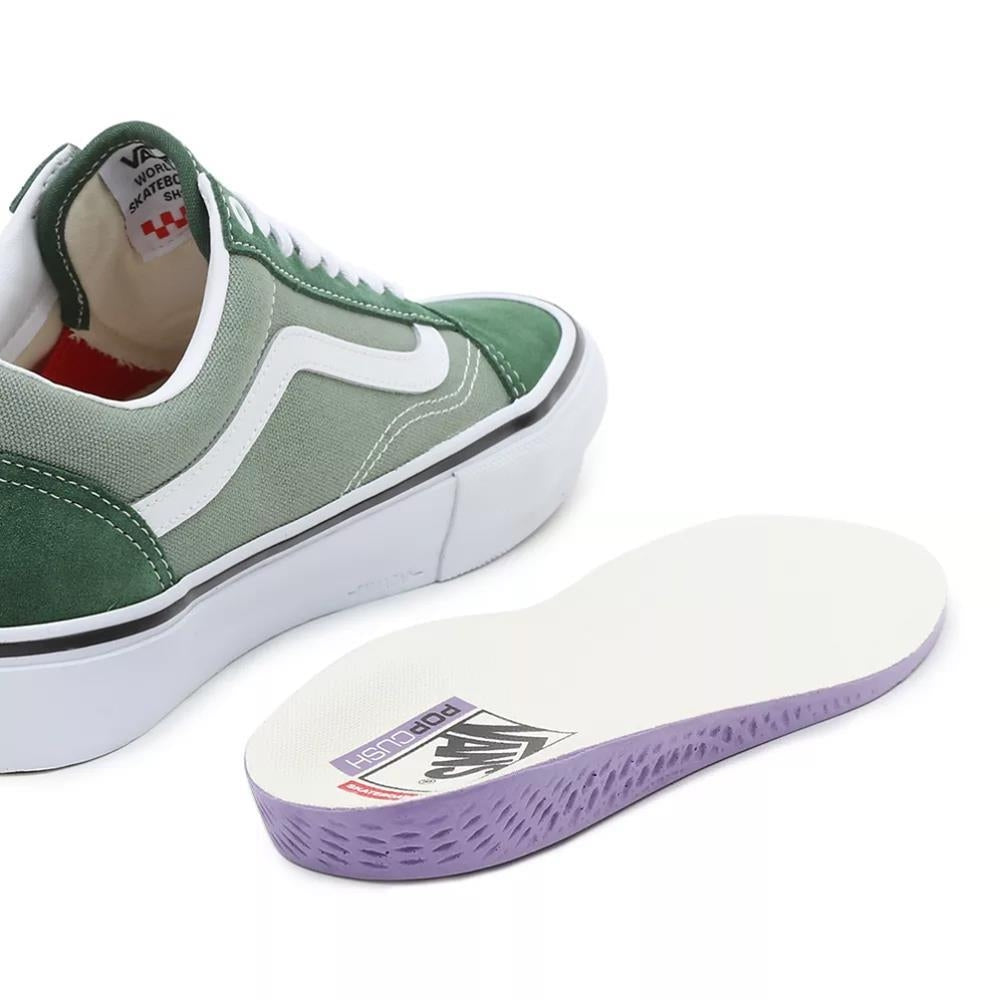 Vans old skool deep grass green & true white shoes sale