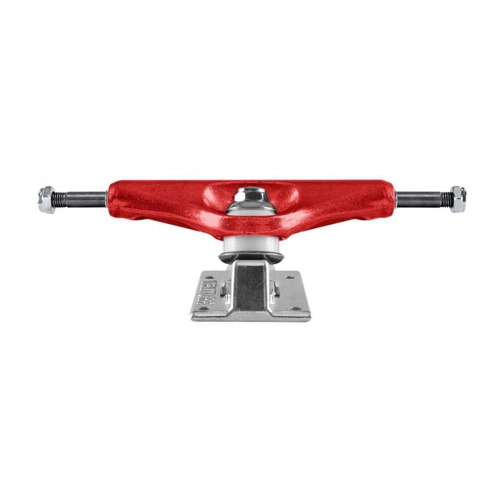 Venture V Hollow Anodized High Skateboard Trucks Silver Red 5.2