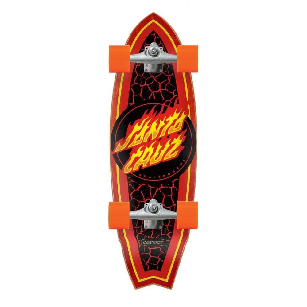 Santa Cruz Surf Skate Factory Complete Skateboard Flame Dot Shark