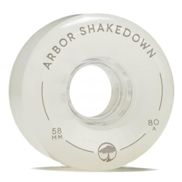 Arbor Shakedown Shakedown Skateboard Wheels 80a Ghost White 58mm
