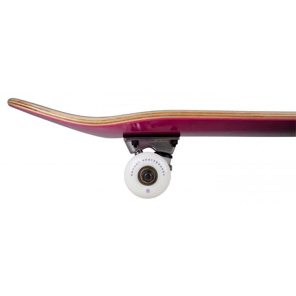 Rocket Complete Skateboard Double Dipped Purple Black 7.75"