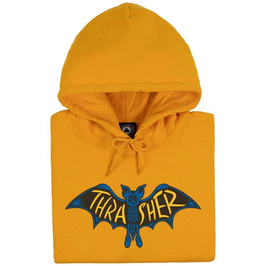 Thrasher Hooded Sweatshirt Bat Gold
