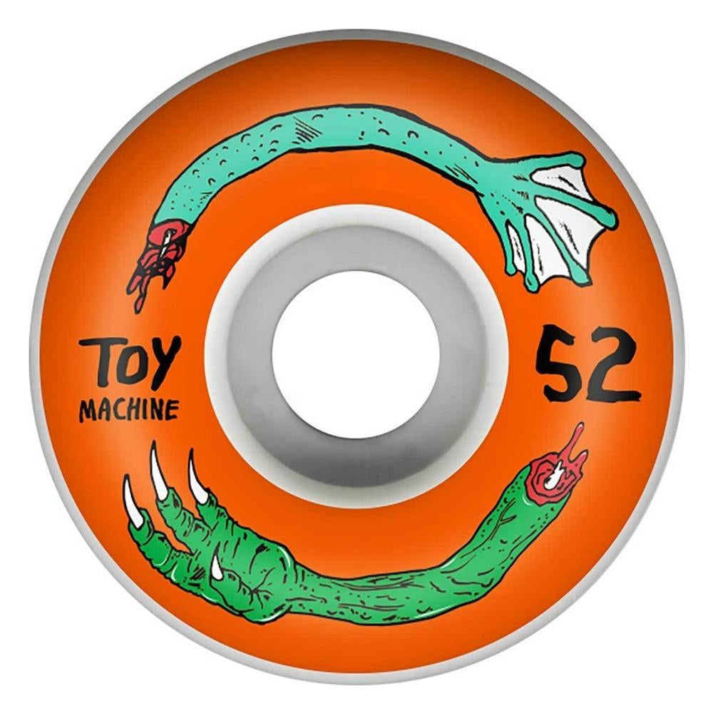 Toy Machine Fos Arms Skateboard Wheels 100a White Orange 52mm