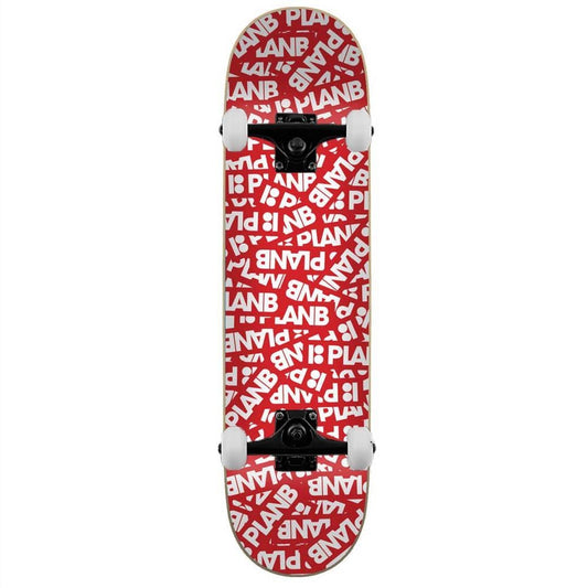 Plan B Patch Complete Skateboard Red 8.375"