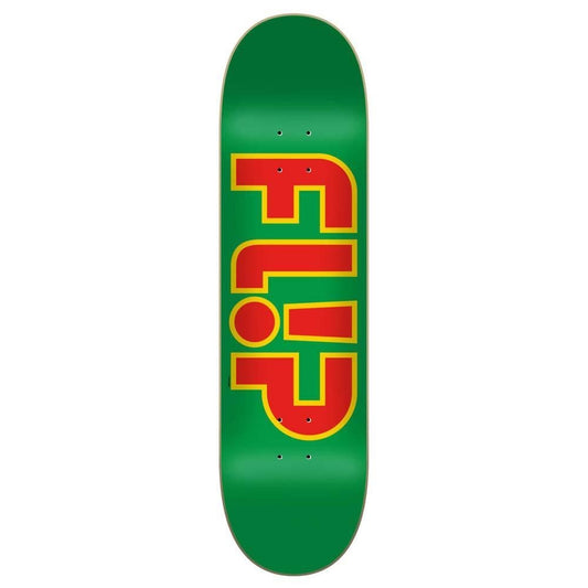 Flip Team Outlined Skateboard Deck Green 8.25"