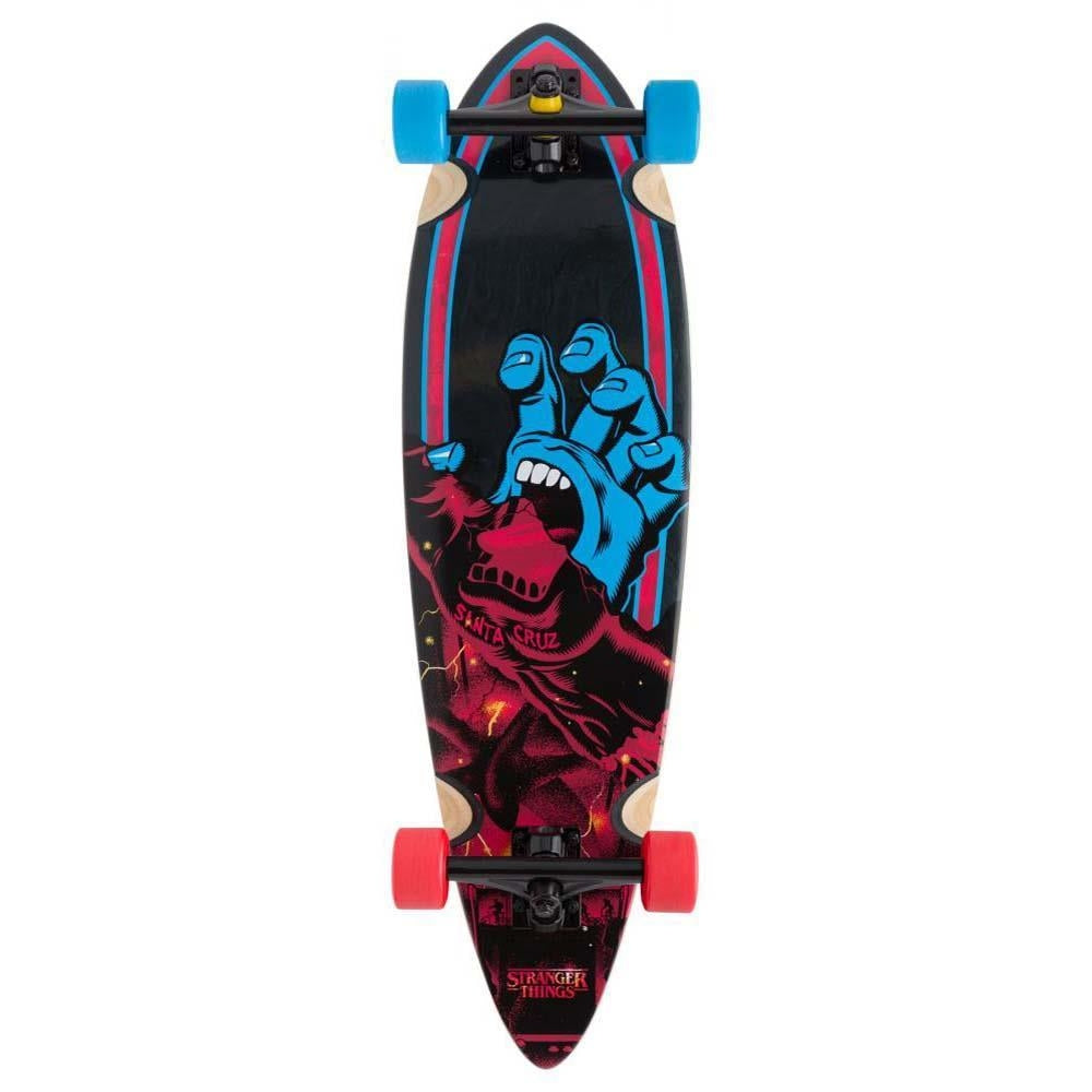 Santa Cruzer X Stranger Things Complete Factory Skateboard Screaming Hand Pintail Multi 33"