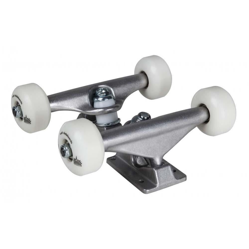 Sushi Skateboard Undercarriage Kit Wheels 52mm Abec 5 Bearings Silver Trucks 5.25"