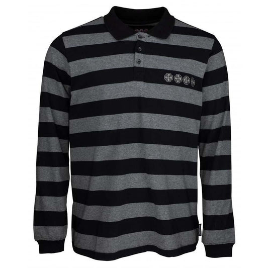 Independent Truck Co Chain Cross Rugby Shirt Black Stripe