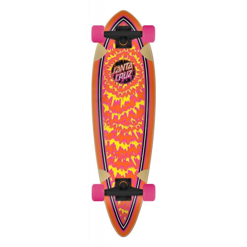 Santa Cruzer Factory Complete Skateboard Toxic Dot Pintail Pink 33"