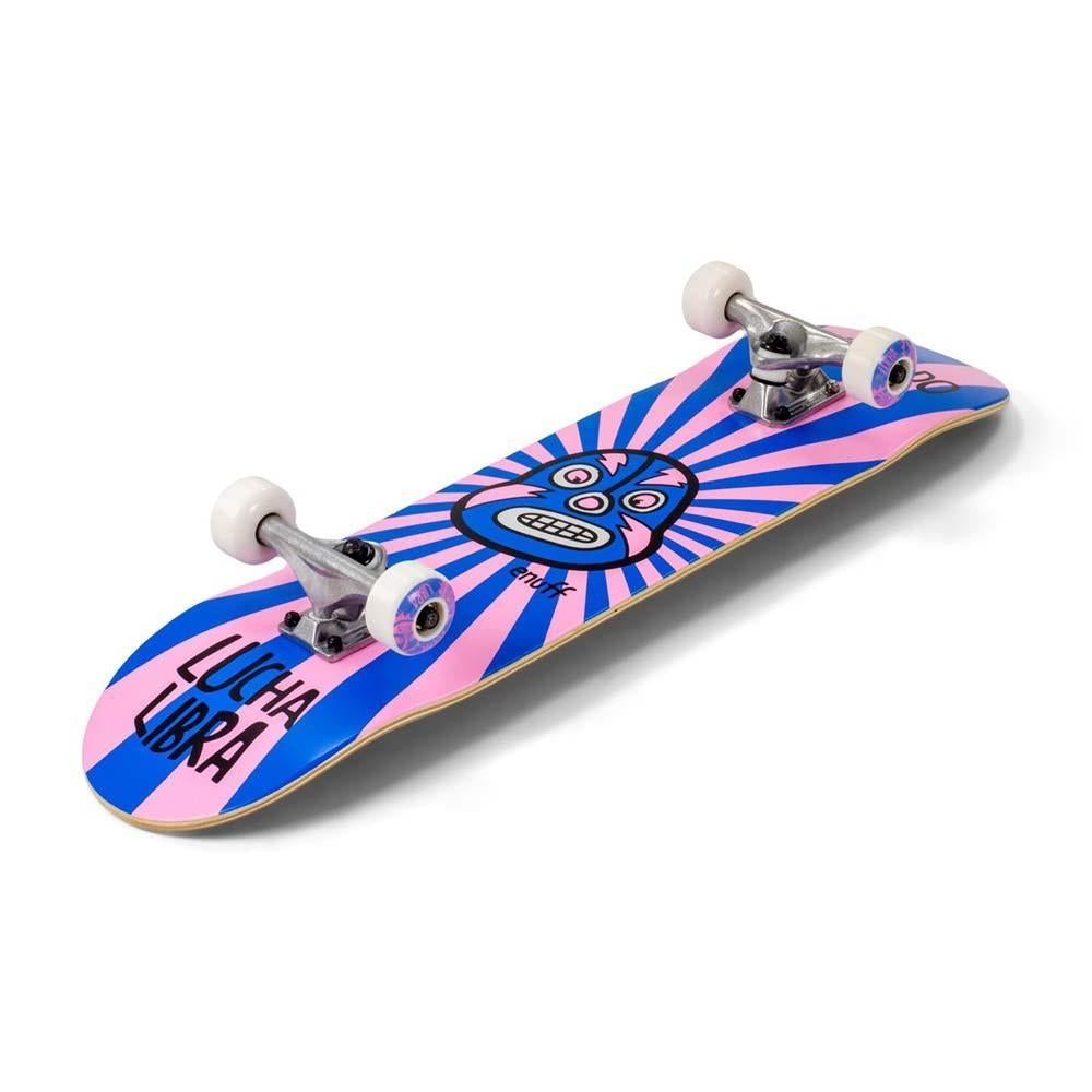 Enuff Lucha Libre Factory Complete Skateboard Pink Blue 7.75"