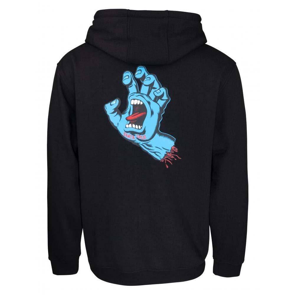 Santa Cruz Screaming Hand Chest Hooded Sweatshirt Black