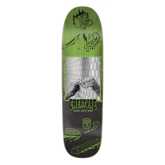 Creature Skateboard Deck Rhino Guest Capture Black/Green 8.65"