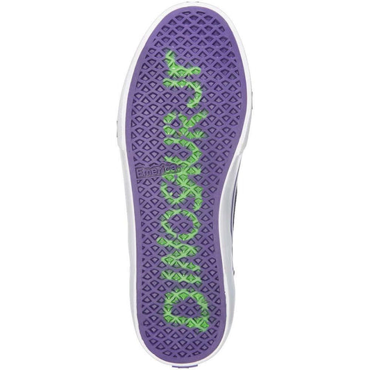 Emerica Wino G6 Slip On X Dinosaur JR Black Purple Skate Shoes