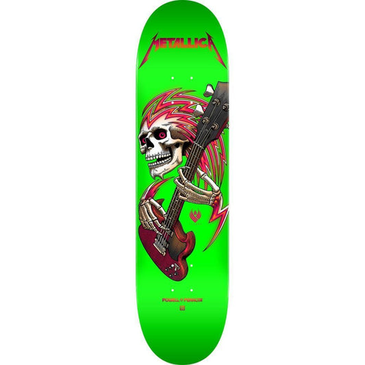 Powell Peralta Flight Skateboard Deck Metallica Collaboration Lime Green 9"