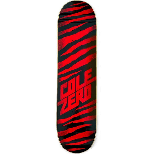 Zero Skateboards Cole Ripper Skateboard Deck Black Red 8"