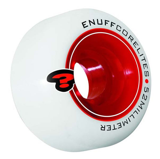 Enuff Corelites Skateboard Wheels White Red 52mm