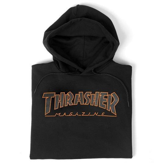 Thrasher Outlined Hooded Sweatshirt  Black & Orange