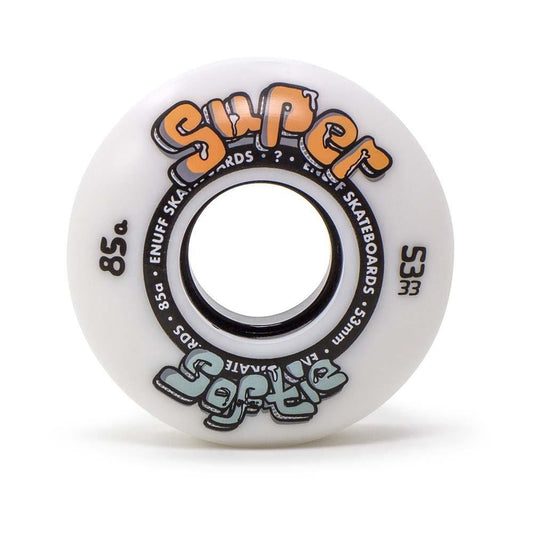 Enuff Super Softie Skateboard Wheels White 53mm