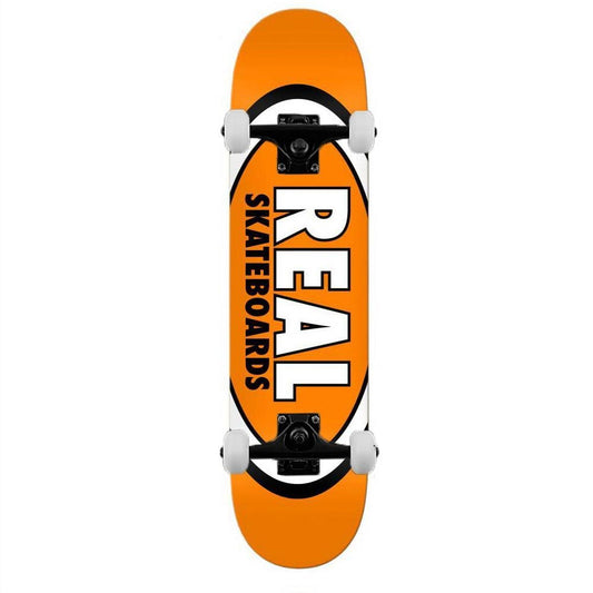Real Team Classic Oval True Mid Complete Skateboard Orange 7.5"
