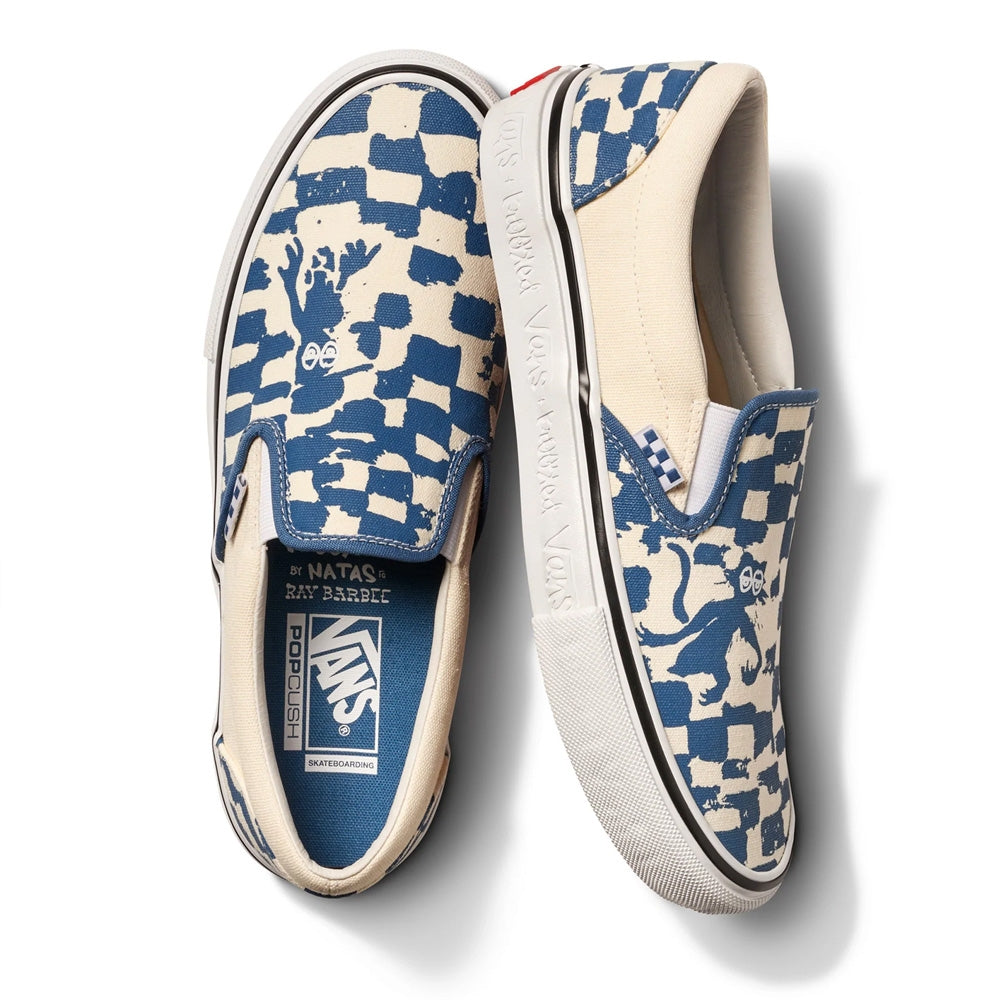 Vans Skate Slip-On VCU Krooked By Natas For Ray Blue Skate Shoes