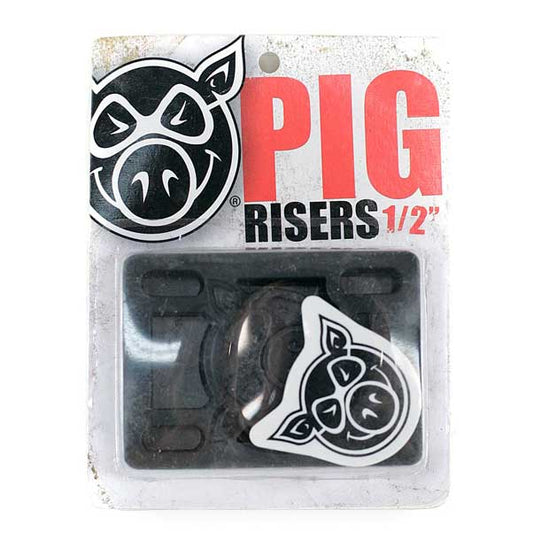 Pig Piles Skateboard Risers Hard Black 1/2"