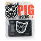 Pig Piles Skateboard Risers Hard Black 1/4"
