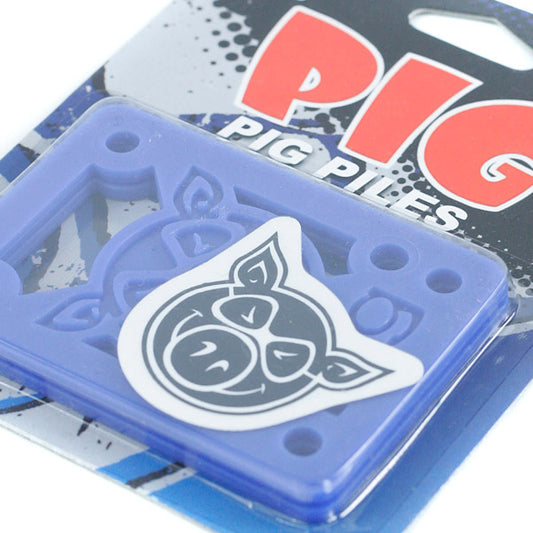 Pig Piles Skateboard Risers Hard Blue 1/8"