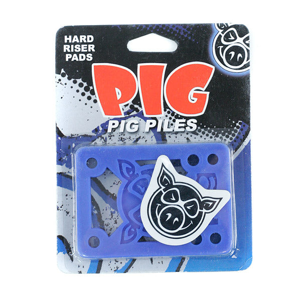 Pig Piles Skateboard Risers Hard Blue 1/8"