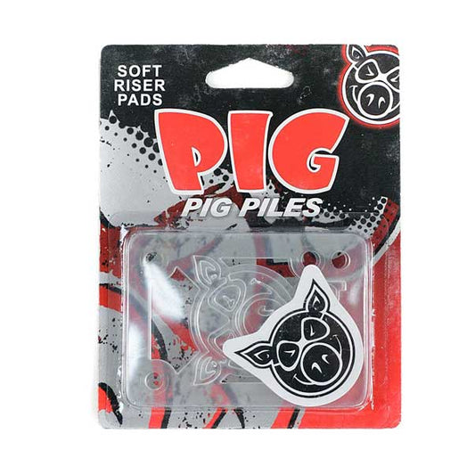 Pig Piles Skateboard Risers Soft Shock Pads Clear